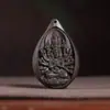 Transmissão ao Vivo de Amuletos Budistas Esculpidos Preciosos, Pingentes de Guanyin para Homens e Mulheres, Pingentes de Madeira Antiga, Colares Inspirados no Zen, Presentes de Feriado
