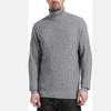 Moda Masculina Transfronteriza: Suéter de Cuello Alto Elástico de Punto Trenzado Mismo Estilo, Capa Base Juvenil Otoño e Invierno, Prendas de Punto Pullover de Color Sólido
