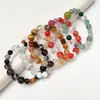 Pulsera de Cristal Natural Redondo de 10 mm, Círculo Único, Pulsera de Cinco Elementos con Cristal Rojo, Pulsera de Ojo de Tigre Dorado, Joyería, Tendencia Ins
