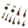 Venta Directa de Fábrica Pendientes Estilo Chino Flor Seca Planta Bellota Bodhi Artístico Fresco Estilo Étnico Pendientes Personalizados