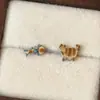 Torne-se o Seu Xiao Mao ~ Brincos de Peixe Gato Fofos Femininos Retrô Assimétricos Design de Nicho Brincos Avançados