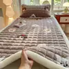 Colchón de Terciopelo de Leche Grado Madre y Bebé Clase A Almohadilla Gruesa Cálida para Cama Cubierta de Cama Dormitorio Estudiantil Litera Protector de Cama de Terciopelo Adicional