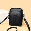 Bolsa para Teléfono Móvil Modelo Nuevo 2026, Moderna y Elegante, con Textura de Lichi, Bolsa Pequeña para Mujeres de Mediana Edad, Bolso de Hombro y Cruzado de Moda