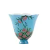 Pintura al óleo estilo Dinastías Tang y Song Flor de Rosa Alta Estética Taza de Té de Cerámica Pintada a Mano Juego de Té Kung Fu Taza Individual con Forma de Flor Taza de Té para el Hogar
