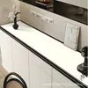 Elegante mantel de mesa para mueble de TV estilo francés, piel, impermeable y a prueba de aceite, fácil de limpiar, tapete protector a prueba de polvo para mueble de entrada y mueble de cajones