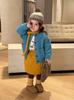 Conjunto de Suéter para Niña 26 Otoño e Invierno Nuevo Estilo Coreano de Moda Chaqueta Engrosada y Chaleco Acolchado de Algodón para Bebé Conjunto de Dos Piezas