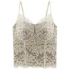 Novo sutiã-camisola estilo colete outono/inverno estilo francês com bojo embutido, comprimento médio, lindo design nas costas, lingerie feminina transfronteiriça