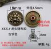 Atacado de Fábrica Retrô Feito à Mão DIY Cinto de Bagagem Hardware para Chapéu com Fivela de Tecido Crisântemo Bronze 20mm
