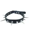 Harajuku Punk Europeo y Americano Cuero Clavo de Múltiples Puntas Moda Cadena para el Cuello Alternativa para Mujer Cadena para Clavícula Collar Joyería