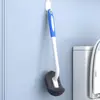 Escova de Vaso Sanitário com Cabo Longo para Limpar Ranhuras, Sem Cantos Mortos, Escova de Limpeza de Banheiro Montada na Parede, Escova de Vaso Sanitário com Cerdas Macias Atacado