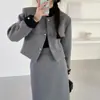 Traje de tweed estilo francés para mujer, nueva moda primavera y otoño 2026, elegante y estilizado traje de falda