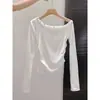 Nueva Camiseta de Manga Larga para Mujer Otoño 2026, Versátil y de Moda, Ajustada, Favorecedora, Tendencia, Top para el Trabajo, Estilo Ins