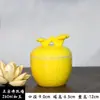 Cerámica Dehua Buda Saltando Pared Olla de Estofado Tarro Amarillo con Tapa Tarro Grande Mediano Pequeño Vajilla de Hotel Tazón para el Hogar