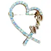 Broche de Letra Europeo y Americano Broche de Letra para Pareja Diamante Pin Anti-deslizamiento Cuello en V Cárdigan Accesorios de Ropa Exquisitos para Mujer