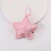 Estilo Ins Dibujo Animado Estrella Lazo Tres Dimensional Cuero Colgante DIY Hecho a Mano Bolsa Colgante Accesorios de Joyería