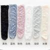 Calcetines de Malla de Encaje de Flores Transpirables para Mujer Calcetines Frescos Medianos Nuevos de Malla Estilo Japonés Jk Dulces de Rizo