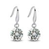 Brincos de prata esterlina S925 brincos quadrados chanfrados geométricos femininos um vento frio incrustado de zircão joias outlet fábrica