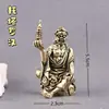 Conjunto Completo de Oito Dezoito Arhats de Latão com Figuras Domadoras de Dragões, Conjunto Completo de 18 Figuras de Bronze, Ornamentos Vintage, Colecionáveis de Bronze, Artesanato