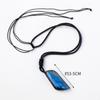 Labradorita natural Piedra lunar hojas luz de luna azul piedra original con forma colgante de piedra desnuda joyería collar de cristal colgante