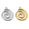 Acero Inoxidable Espiral Vórtice Placa Mosquitera Colgante Moda Simple DIY Collar Pendientes Accesorios de Joyería Venta al por Mayor