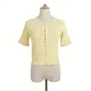 Conjunto de Punto de Color Sólido para Principios de Verano con Cuello Redondo, Adornos de Perlas, Cárdigan Corto, Vestido sin Mangas tipo Camiseta y Conjunto de Dos Piezas Estilo Chanel