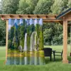 Fabricantes de Cortinas e Telas para Janelas Fornecem Produtos para Plataformas Transfronteiriças, Série para Clima Chuvoso ao Ar Livre, Série Impermeável com Paisagens ao Ar Livre 3D de Alta Definição