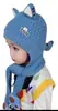 Gorro para Niños 2025 Nuevo Gorro de Lana de Invierno Bufanda Integrada Gorro con Protección para las Orejas Niños y Niñas Dibujos Animados Cálido Gorro de Punto