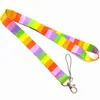 Comércio exterior colorido desenho animado corda pendurada crachá de identificação crachá de trabalho etiqueta de celular pendurar no pescoço corda para pendurar chaveiro à vista