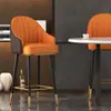 Bancos Altos de Luxo Leve, Cadeiras de Bar para Uso Doméstico, Bancos Simples de Encosto Alto, Cadeiras de Jantar, Cadeiras de Maquiagem, Cadeiras de Jantar Confortáveis com Encosto