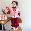 Conjunto de Año Nuevo para Niñas, Conjunto Forrado de Polar, Nuevo Modelo Invierno 2026, Traje Tang Cálido de Estilo Tradicional Chino para Niños, Ropa Festiva de Año Nuevo para Bebés