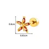 Brincos de Osso da Orelha Stud Bola de Rosca Aço Inoxidável Série Oceano Moda Cavalo-marinho Peixe-dourado Estrela do Mar Piercing Exportação Europeia e Americana