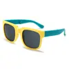 Gafas de sol cuadradas para niños del mismo estilo, gafas de sol sencillas y a la moda para bebés, gafas para niños, material suave, gafas de sol