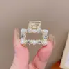 Pinza Metálica Redonda Pequeña para el Cabello, Pinza Lateral Estilo Celebridad con Pedrería Brillante, Pinza para Flequillo, Accesorio para el Cabello para Mujeres