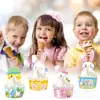 Bq022 Pascua Conejo Estéreo Huevo Pollo Fiesta de Pascua Taza de Helado Postre Bebida Fría Caja de Papel