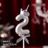 Variedade de vela digital para bolo de aniversário Dourada luxo cor dourada cor de doce gradiente Vela de coroa borboleta atacado