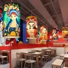 Lustre Retrô com Luzes para Restaurantes de Hot Pot, Pousadas Estilo Chinês, Hotéis, Lojas de Churrasco, Lanternas Estilo Ópera de Pequim