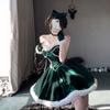 Domila Novo Traje de Natal Vermelho Roupa Feminina com Vestido de Guerra Vestido Outono e Inverno Slim-fit Vestido Tutu Vestido de Princesa