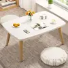 2025 Estilo Nórdico Ecológico Painel Artificial Janela de Canto Mesa Baixa, Plataforma de Chão, Quarto Varanda Móveis Tatami