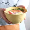 Tigela para Macarrão Instantâneo de Palha de Trigo Tigela de Arroz Doméstica Padrão Redondo Tigela Grande Tigela de Salada Japonesa Tigela Pública Tigela de Ramen Tigela de Sopa Comercial