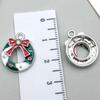 Mezcla de 20 gotas navideñas de aceite blanco K, aleación, accesorios de joyería DIY, Papá Noel, muñeco de nieve, campana, alce, pulsera colgante