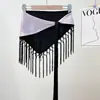 Lenço Triangular com Franjas, Estampa de Leopardo, Seda Brilhante, Multifuncional de Verão, Nicho, Cinto Decorativo de Alta Qualidade, Acessório para Camadas