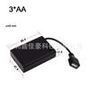 No. 7 Sección 2 de la caja de batería AAA5 Sección 3 Sección 4 Sección 6 Sección 8 con tapa e interruptor conectado al conector USB hembra del compartimento de la batería