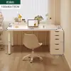 Escritorio y Tocador Integrados con un Amplio Escritorio para Habitación de Niñas, Escritorio para Computadora, Tocador con Cajones, Adecuado para Uso en Alquiler