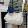 Bolsa Fitness Portátil de Grande Capacidade com Laço para Mulheres, Estilo Japonês Leve para Esportes e Viagens Curtas, Bolsa de Ombro Único Transversal