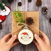 Colgante de Árbol de Navidad de Madera Decoración Creativa para el Hogar Pintado a Mano Elementos Navideños Pintura DIY Piezas de Madera