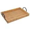 Bandeja Retangular de Fibra Natural com Alça Bali 41,5cm x 27,5cm x 10cm - Wolff