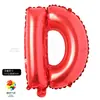 16 pulgadas Grande Rojo Perforado Imitación Hermoso Alfanumérico A~Z 0-9 Habitación de Boda Decoración de Cumpleaños Arreglo Globos