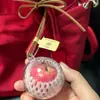 Colgante de Manzana para Coche al por Mayor para Viajes Seguros, Llavero, Decoración Creativa para el Interior del Coche, Adorno para Colgar en el Espejo Retrovisor, Pieza de Exhibición