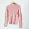 Precio Especial, Sin Devoluciones ni Cambios Suéter de Punto de Lana 100% para Mujer, Cuello Alto, Corte Ajustado, de una Sola Pieza