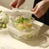 Pote de Vidro para Almoço Borossilicato Alto Aquecimento no Micro-ondas Refrigerador Especial Selado Salada de Frutas Pote de Almoço